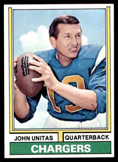 1974 Topps 150 Johnny Unitas San Diego Chargers Football