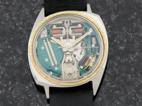 Bulova Accutron Spaceview Two Tone Asymmetric Watch Unwind In Time