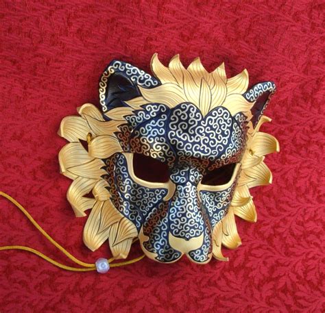 Venetian Lion Mask Handmade Limited Edition Leather Lion Mask Etsy