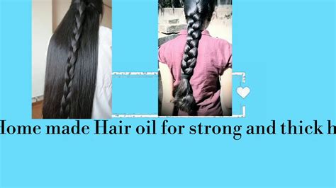 Home Made Hair Oil For Long And Thick Hair Youtube