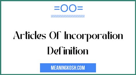 Articles Of Incorporation Definition Meaningkosh