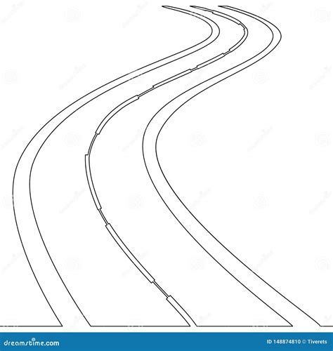 Tar Road With Road Line Markings Background Ai Generated Image