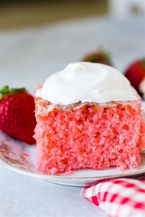 Strawberry Jello Cake Oh Sweet Basil