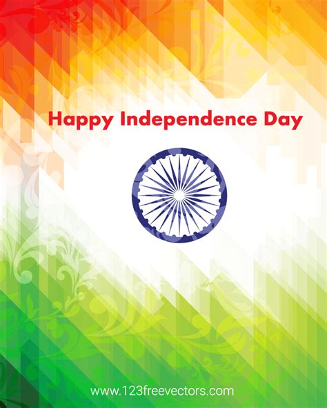 India Independence Day Poster 15th Of August Vector Image