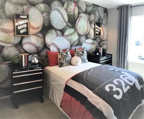 Large Stack Of Baseballs Mural Murals Your Way Boys Bedroom