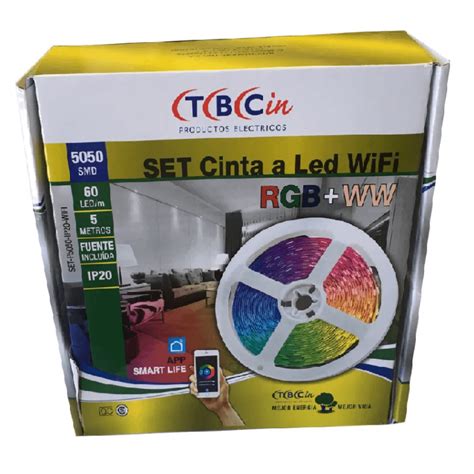 Set Cinta Led TBCin Audioritmica RGB 14 4w 12vcc Fuente Controlador IP20