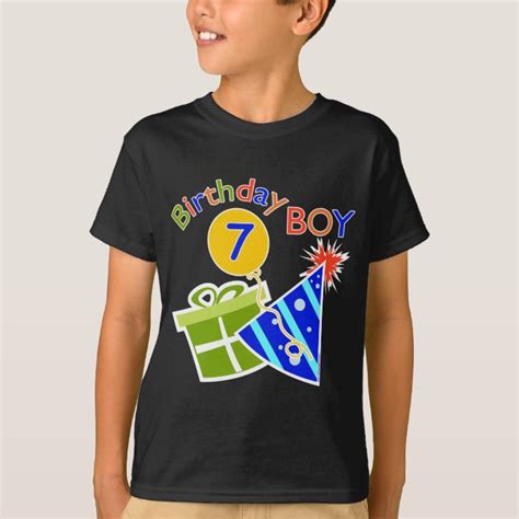 7th Birthday Birthday Boy T Shirt Zazzle