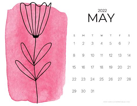 Download May 2022 Calendar Wallpaper
