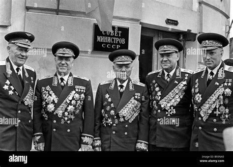 Marshals Of The Soviet Union From Left To Right Konstantin Rokossovsky