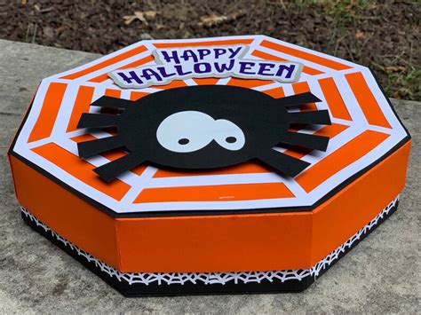 Spider Happy Halloween Treat Box Svg Digital File Create Etsy