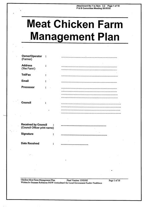 Looking for a free, downloadable agriculture sample business plan pdf to help you create a business plan of your own? Download New Business Plan Template for Poultry Farming ...