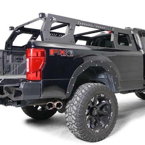 Fab Fours Overland Adjustable Truck Rack System Matte Black Rack01