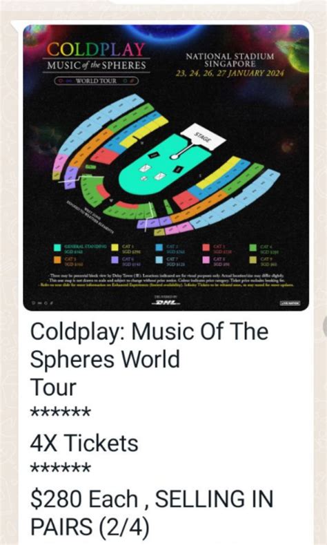 Coldplay Tickets Tickets And Vouchers Event Tickets On Carousell
