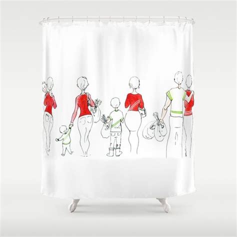 Mother And Son Shower Curtain Shower Curtain Curtains Printing On Fabric