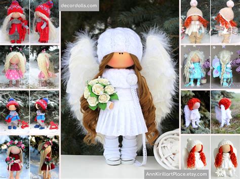 Angel Doll Handmade Christmas Doll Winter Decoration Doll Etsy