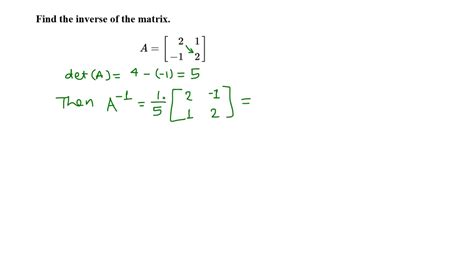 Linear Algebra: Find the inverse of a 2x2 matrix - YouTube
