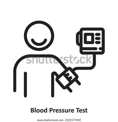 Blood Pressure Test Simple Icon Design Stock Vector Royalty Free