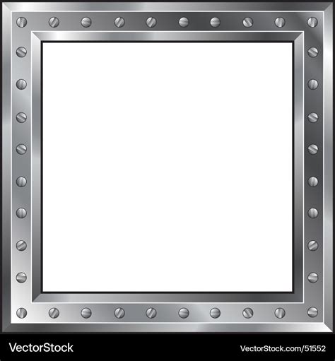 Metal Frame With Bolts Royalty Free Vector Image