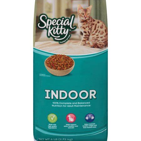Before we get into the nitty gritty of an indoor cat diet, we're taking a moment to let the superlative shine: Special Kitty Indoor Dry Cat Food 6 lb. Bag - Walmart.com