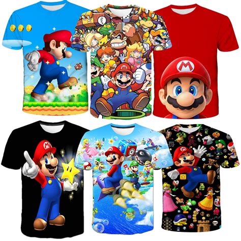 Super Mario T Shirts Kids Jongens Meisjes T Shirt Baby Cartoon Tops