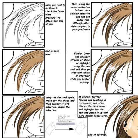 Simple Tutorial On Anime Hair By Nch85 On Deviantart
