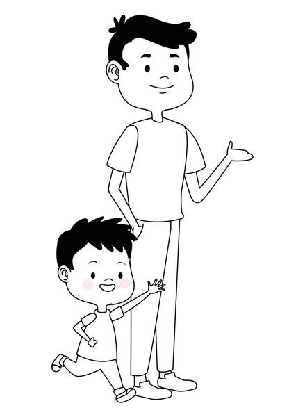 Gambar Bapa Kartun Hitam Putih Waktu Ayah Kartun Marah Ilustrasi Stok
