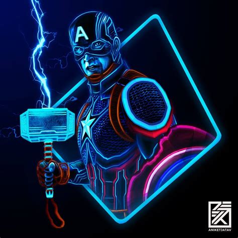 Avengers Neon Wallpaper Iphone