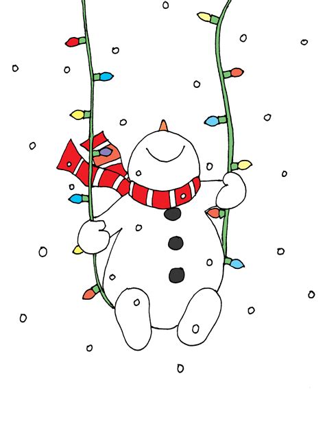 Free Dearie Dolls Digi Stamps Snowman Swing As Requested