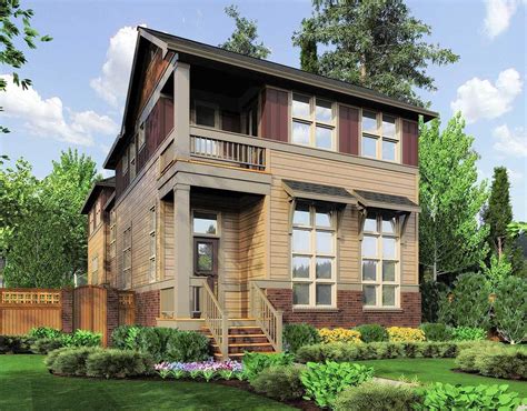 House plans for narrow lots. Unique 2 Story Narrow Lot Plan - 69090AM | Architectural ...