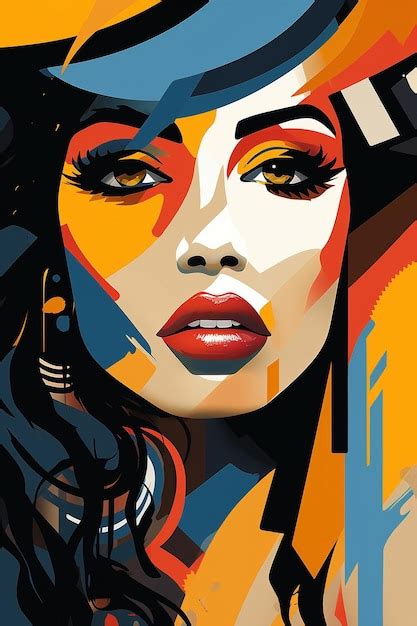 Premium Ai Image Abstract Colorful Woman Illustration