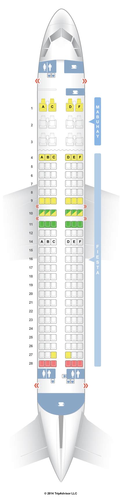 SeatGuru Seat Map Philippine Airlines Airbus A320 320 V2