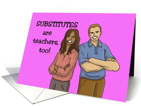 Teacher Appreciation Card Substitutes Are Teachers Too Card