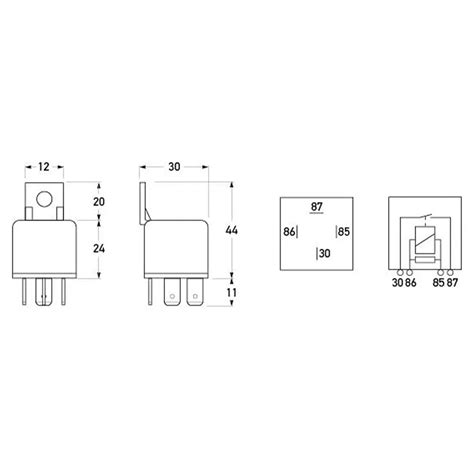 Hella 24v 4 Pin Normally Open Mini Relay 20a Resistor Shopnewlands