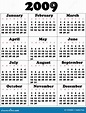 Calendar for 2009 stock vector. Illustration of month - 7294085