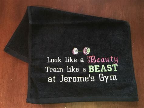 Custom Gym Towel Fitness Gym Towel Personalized Workout Etsy Towel