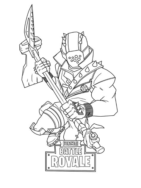 Character In Fortnite Battle Royale Coloring Page Free Printable