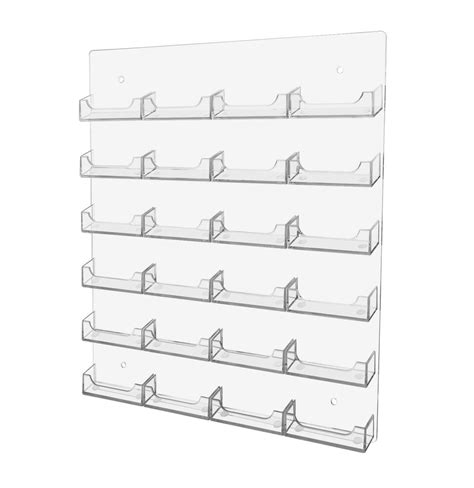 The stylish business card holder will most likely give you an edge over your competitors in every aspect of your business ventures. 24 Pocket Business Card Holder Clear Acrilyc Horizontal Wall Mount Hanging Rack | eBay