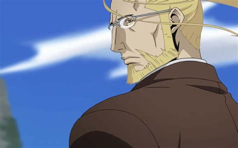 Download The Alchemist Van Hohenheim Posing Thoughtfully In Fullmetal