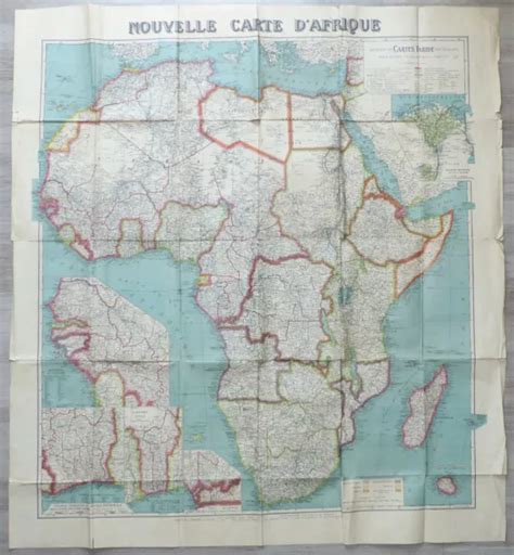 New Map Of Africa Colonies By G Peltier 18000000 Taride Maps 1934