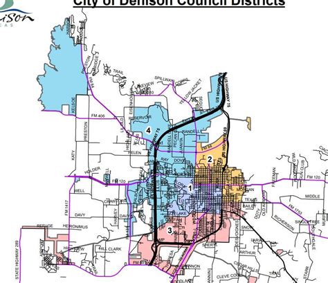 Council District Map Denison Texas