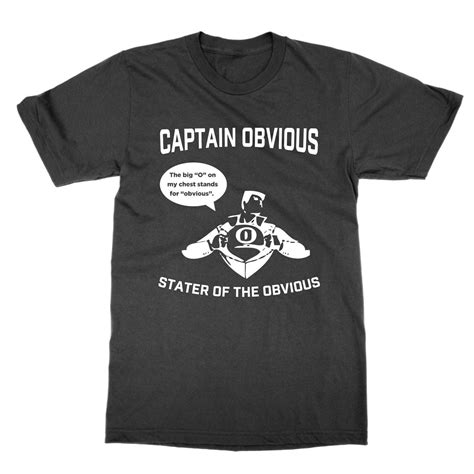 Captain Obvious Stater Of The Obvious T Shirt Funny Present Superhero Parody Tee Harajuku