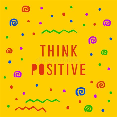 Think Positive Card Stock Vector Illustration Of Grunge 77179219