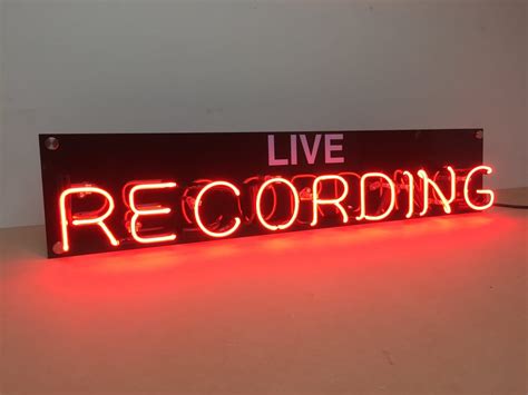 Live Recording Neon Light Sign