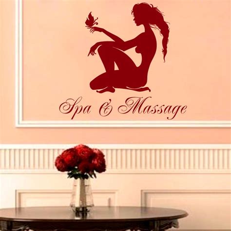 Wall Decal Spa Massage Sign Facials Rejuvenation Beauty Salon Full Body