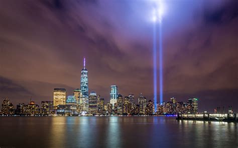 Remembering 911 Wtc Memorial Lights Twin Tower Lights
