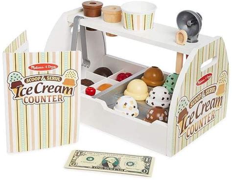 Melissa And Doug Scoop And Serve Ice Cream Counter Play Set Ages 3 Kids
