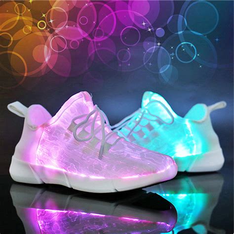 Colourful Fluorescent Led Luminous Shoes 26 46 Usb Charging Flashing