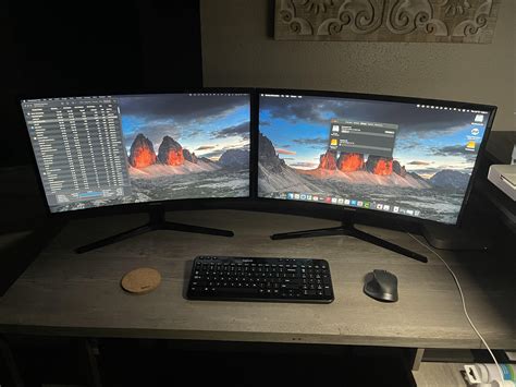 My Dual 27 Curved Monitor Setup Curved Monitor Setup Monitor Setup