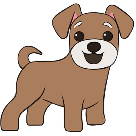 Step By Step Tutorial For Easy Drawing Dog Cute Beginners And Kids