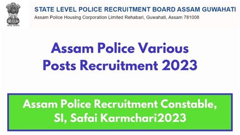Assam Police Recruitment Notification Out For Posts Direct
